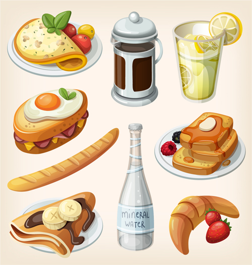 material illustration food 