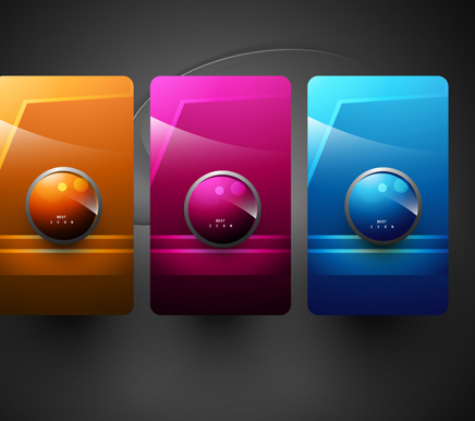 Shiny 3d Creative icon vector 04