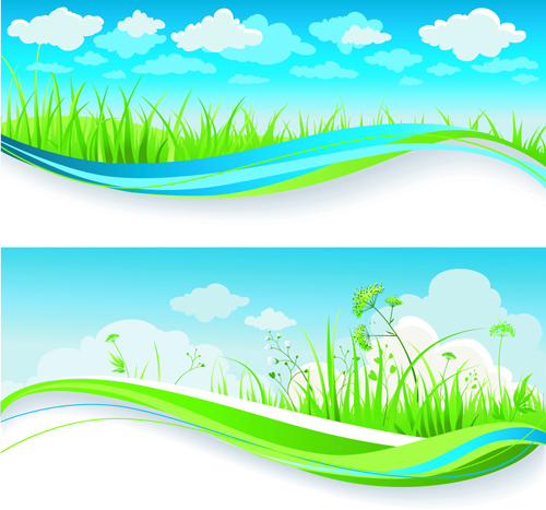 Summer blue sky banner 01