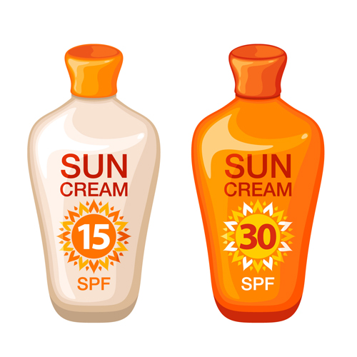 Summer cream protect lotion design vector 09
