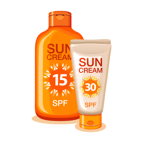 Summer cream protect lotion design vector 10