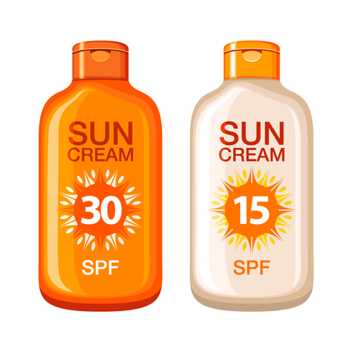 Summer cream protect lotion design vector 11
