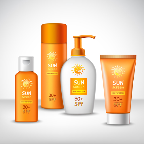 Summer cream protect lotion design vector 13