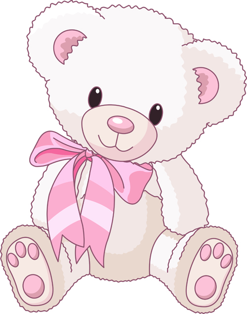 Cute Teddy Bear vector Illustration 02