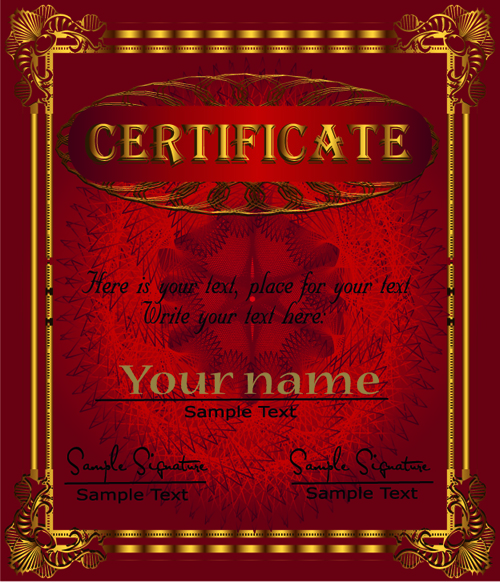 Set of certificate and diploma vector templates 01