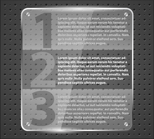 Transparent glass styles web elements vectors 08