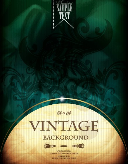 Vintage luxury backgrounds vector set 03
