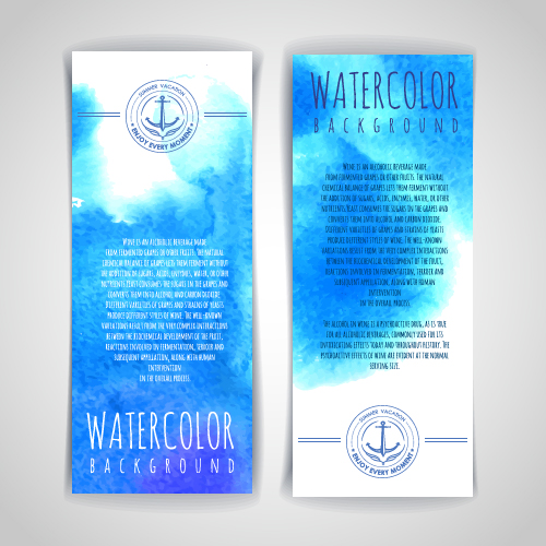 Watercolor summer travel creative background 01