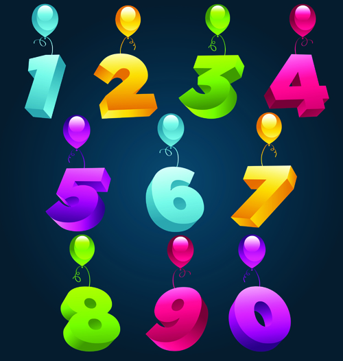 numbers number balloon alphabet 