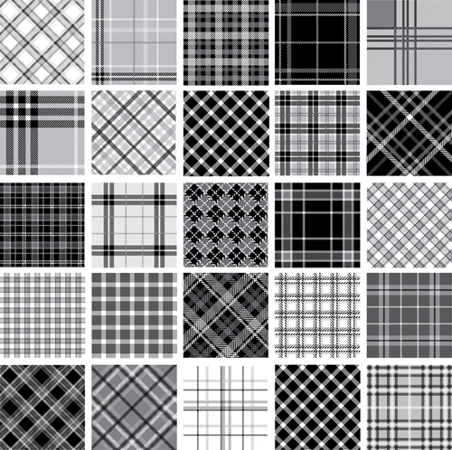 Set of Fabric patterns vector 03