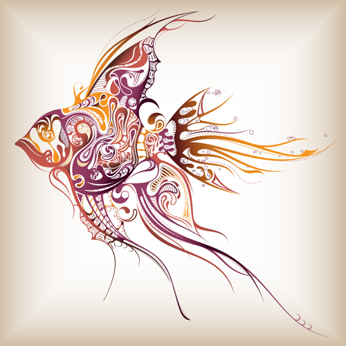 Set of cute sea animals vector 02