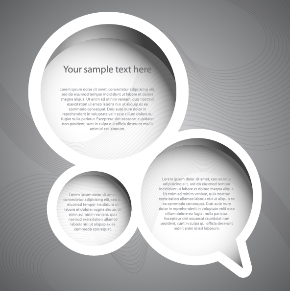 Exquisite Hollow Dialog box vector 05