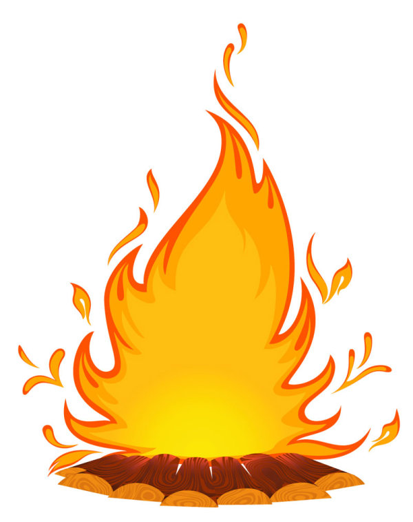 Cartoon Flame vector 01