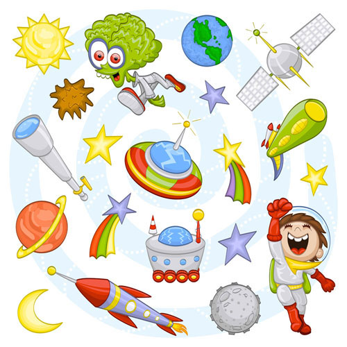 pattern vector outer space cartoon 