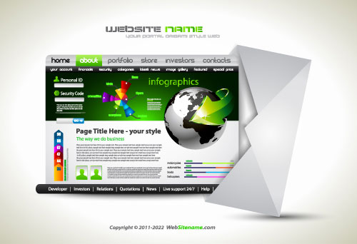 Creative Origami for web template vector set05