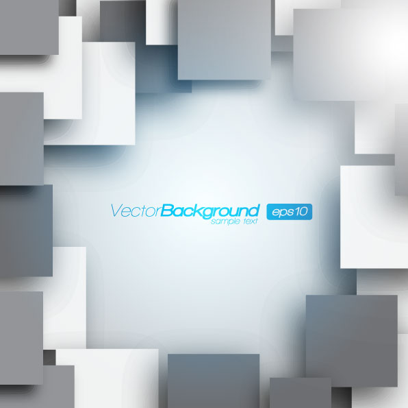 Elements of 3d objects vector background set 04
