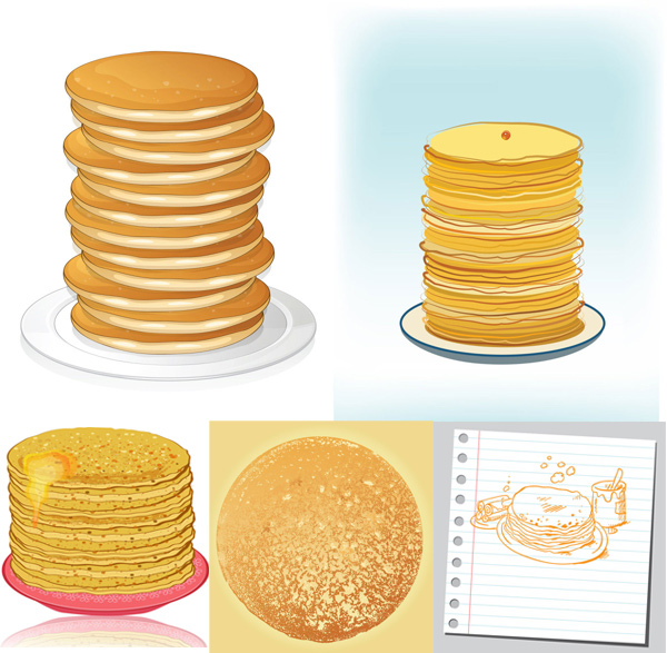 Cartoon clay oven rolls vector material