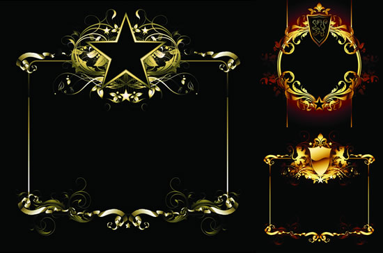 Ornate texture border vector