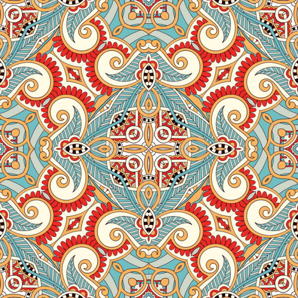 Set of Decorative pattern design vector material 02