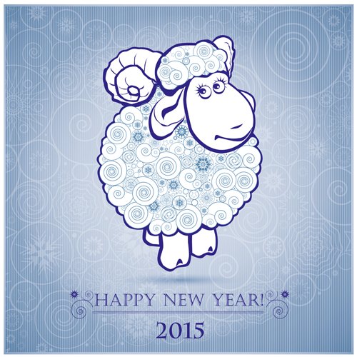 year sheep background 2015 