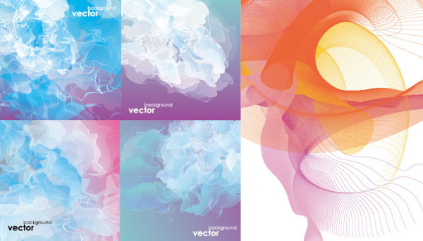 Creative smoke background vector material