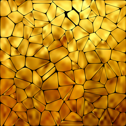 yellow shiny mosaics mosaic background vector background 