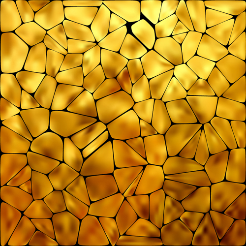 Shiny Yellow Mosaics background vector