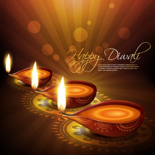 Beautiful happy diwali backgrounds vector 06