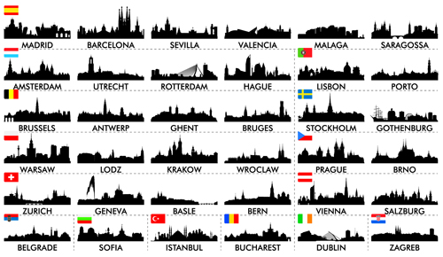 silhouette cities big 
