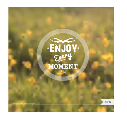 Blurred summer elements background vector material 01