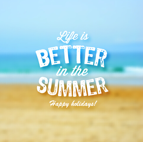 Blurred summer elements background vector material 09