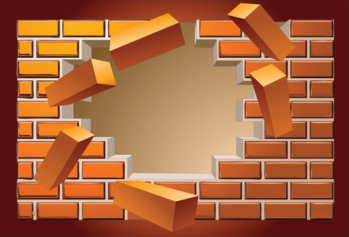 Set of Breaking elements vector backgrounds 02