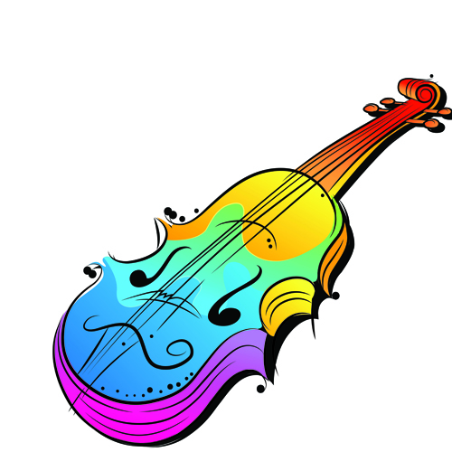 musical instruments colorful animal 