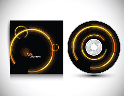 Set of Creative CD cover design vector graphics 04