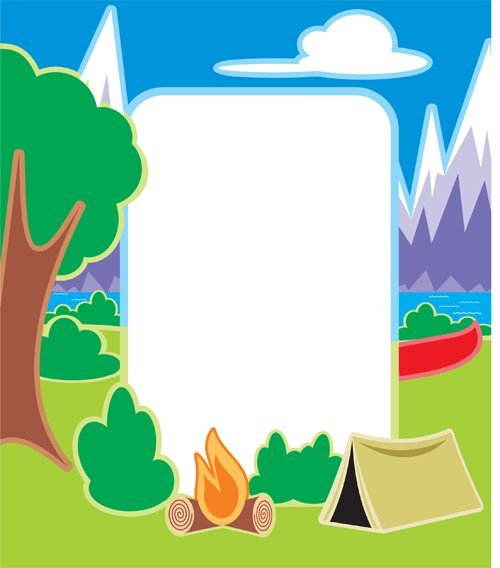 Set of Camping design elements vector 10