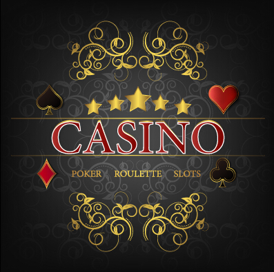 Casino poster cover vector material 04