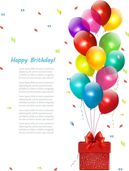 Colored Balloons background 01
