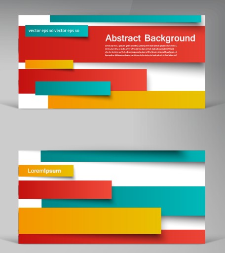 Colored paper strip creative background vector 04