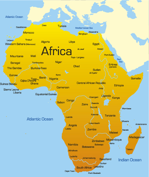 Different Continents and countries Maps vector 06