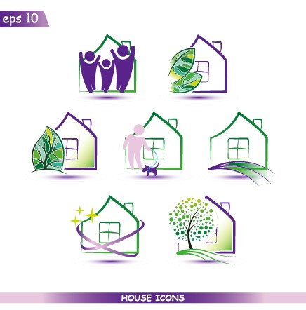 Creative house icons design graphic vector