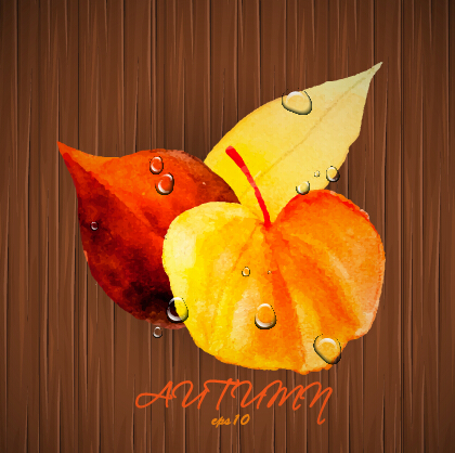 watercolor water background vector autumn background 