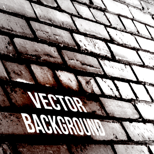 Dark brick wall background vector