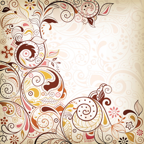 ral pattern vector background art 01 Decorative floral pattern vector background art 01