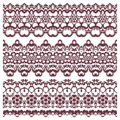 Decorative pattern retro seamless borders 05 vector set