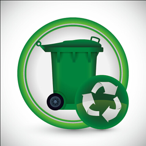 Eco recycle design background vector 05