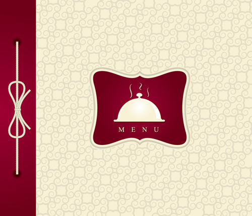 Elegant menu cover design vector