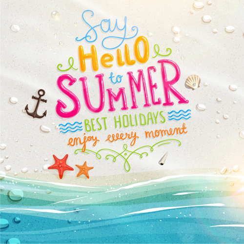 summer holidays background vector 02 Excellent summer holidays background vector 02