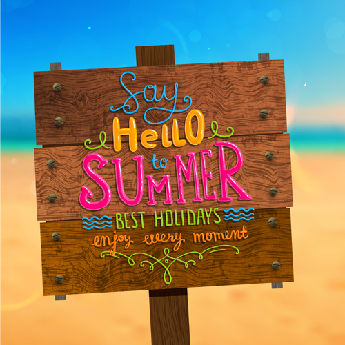 summer holidays background vector 03 Excellent summer holidays background vector 03