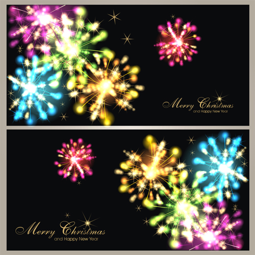 Fireworks christmas art background vector 05 Fireworks christmas art background vector 05