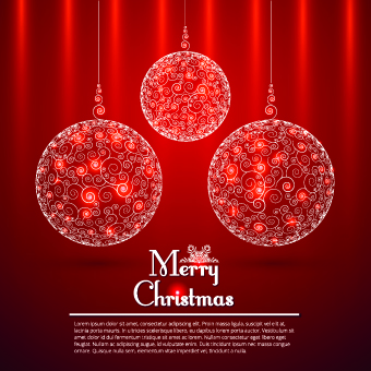 red background floral christmas background vector background 